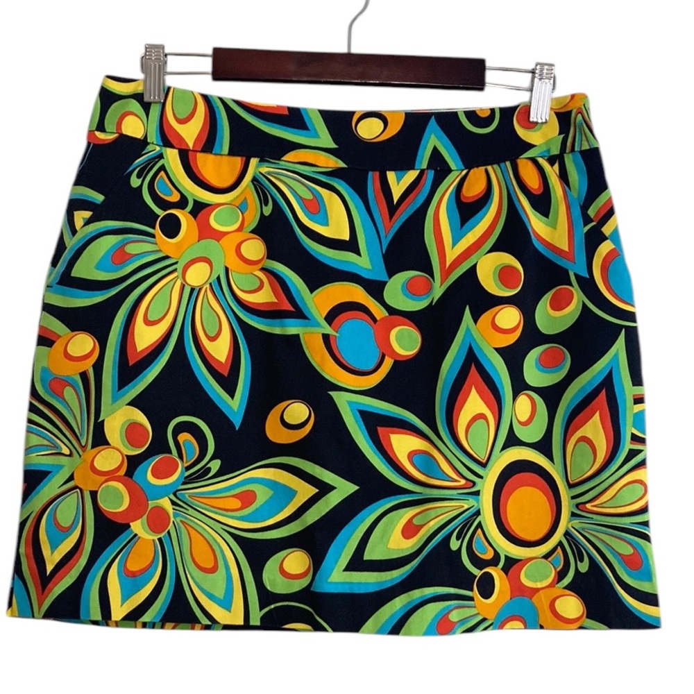 Loudmouth Skort Womens 8 Shagadelic Black Colorful Golf Skirt Funky Athleisure